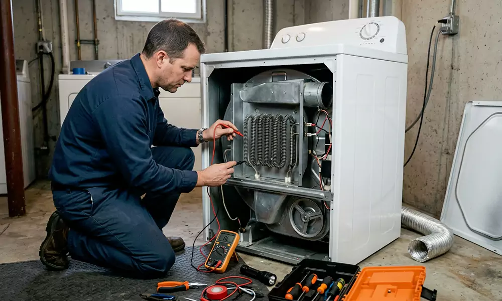 Dryer Not Heating Repair in Olive Branch, MS